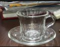 Sip Your Beverages In Style With Crystal Clear Glass Tea Cup Set - 6 Pieces Elevate Your Tea Time With These Elegant And Stylish Cups. 