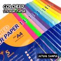 bnesos B&e School Office Supplies B&e Colored Sticker Paper A4 Size 5Sheets 13Colors. 