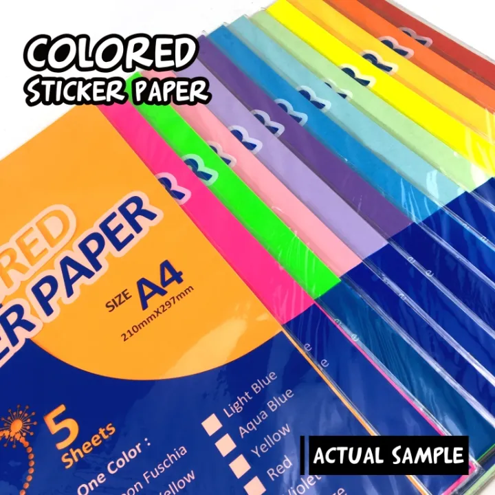 bnesos%20B&e%20School%20Office%20Supplies%20B&e%20Colored%20Sticker%20Paper%20A4%20Size%205Sheets%2013Colors%20-%20Image%203