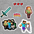 10 pieces of minecraft stickers for noteook, laptop etc. 