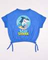 Kids Graphic Tee With Elastic Bottom-Blue.