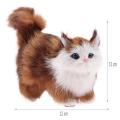 Lovely Electric Simulation Plush Cat Toys Stuffed Doll with Sound Kids Gift. 