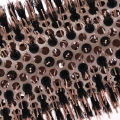 【Good-Love Store】(NEW)Professional Thermal Ceramic Ionic Round Barrel Anti Slip Handle Gold Hair Brush.