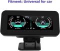 Car Digital Inclinometer, DC11.5V-30V Universal Car Inclinometer Level Tilt Gauge High Resolution HUD Digital Angle Slope Meter for Automobile (Black). 