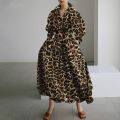 S-5XL Korean Fashion Long Sleeve Shirt Dress Chic Turndown Neck Ruched Maxi Dress Women 2022 Autumn Winter Clothes Streetwear. 