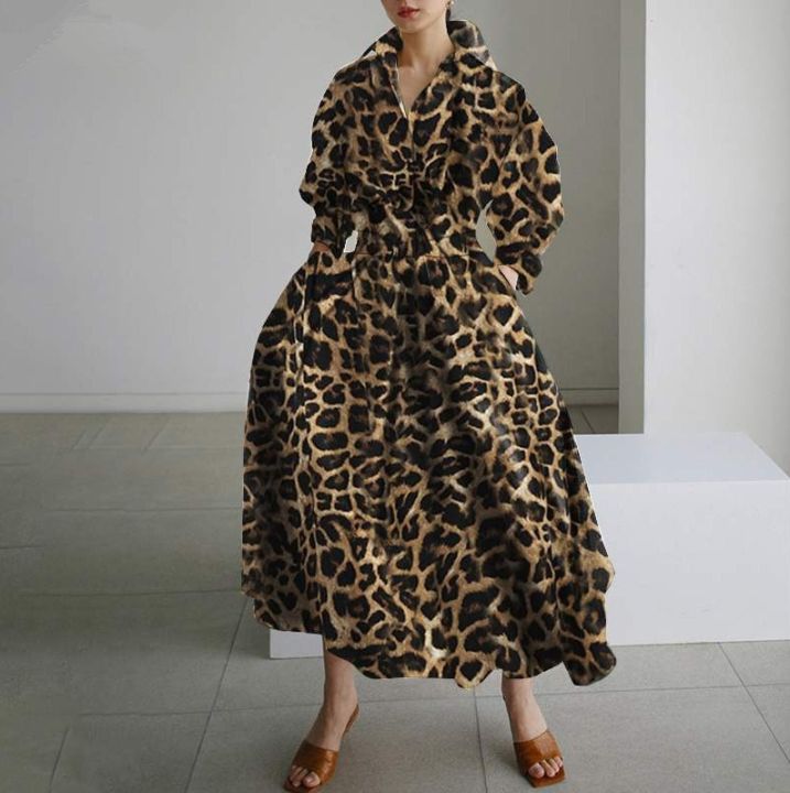S-5XL%20Korean%20Fashion%20Long%20Sleeve%20Shirt%20Dress%20Chic%20Turndown%20Neck%20Ruched%20Maxi%20Dress%20Women%202022%20Autumn%20Winter%20Clothes%20Streetwear%20-%20Image%208