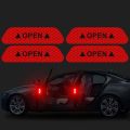 4pcs/set Car Door Safety Reflective Sticker Open Door Anti- Strip Modified Decoration Creative Car Sticker. 