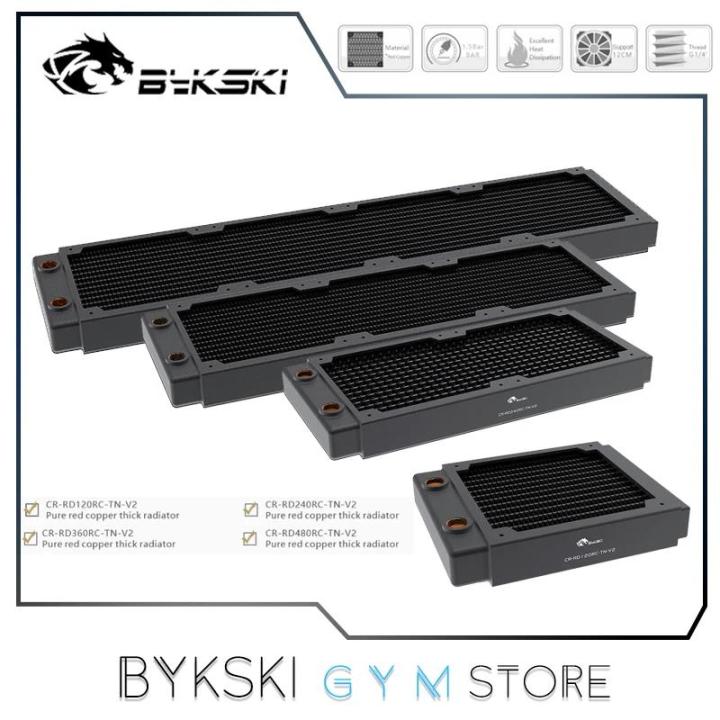 Bykski 30mm Ince Radyatör 120/240/360/480, Kırmızı Bakır 14 FPI Desteği ...