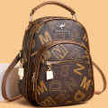 Women Anti Theft Backpacks Female Utility ShoulderBag Stylish Travel Bag 2024 Luxury Letter Printed Soft PU Leather Backpack. 