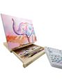 Papertree Table Top Easel with Drawer – Wooden Desktop Painting Easel for Art, Sketching & Display. 