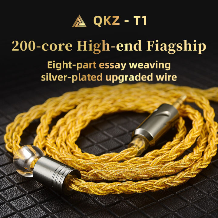 Original%20QKZ%20T1%208%20Strand%20200%20Cores%20Earphone%20Upgrade%20Cable%202PIN%200.75mm%203.5MM%20OFC%20Copper%20Silver-Plated%20Audio%20Replacement%20Cable%20For%20ZXD/ZX2/ZAX2/ZXN/ZXT/AK6MAX/AK6PRO/VK4%20QKZ%20KZ%20Earbuds%20-%20Image%203
