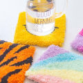 3D Embroidery Punch Needle Mug Rug Kit Coaster Rainbow Magic Embroidery Needle Art Craft Supplies Set for Adults Gift Home Decor.