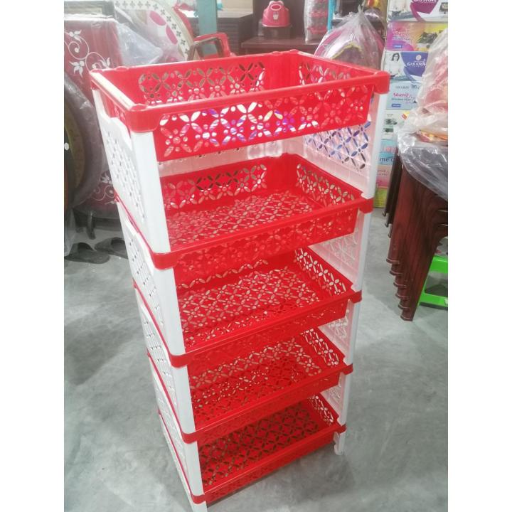 ফিটফ্যাট-3 সাইড কভার র‍্যাক-5 ধাপের প্লাস্টিক - kitchen rack