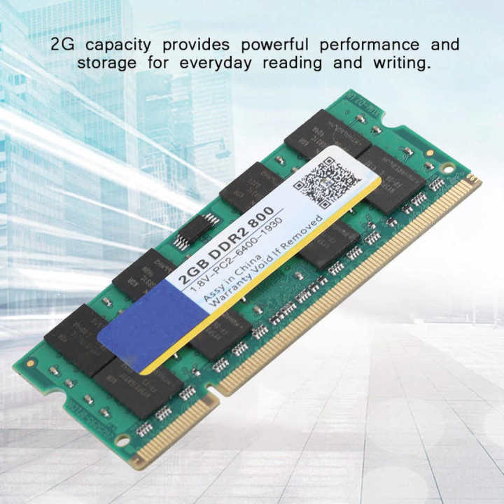 Computer Memory PC2-6400 2G 800Mhz Laptop RAM 1.8V 200PIN DDR2 Module Compatible with Intel/AMD
