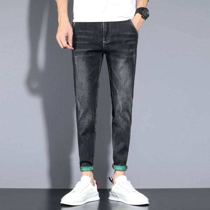 Spring%20and%20Autumn%20Jeans%20Men's%20Slim%20Fit%20Skinny2023New%20Printing%20Stylish%20Blue%20Men's%20Clothing%20Casual%20Ankle-Length%20Pants%20-%20Image%209
