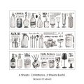RHS Online 6PCS Small Utensils Series PET Stickers Waterproof Album Diary Journal Decorative Crafts Scrapbooking DIY Sticker.
