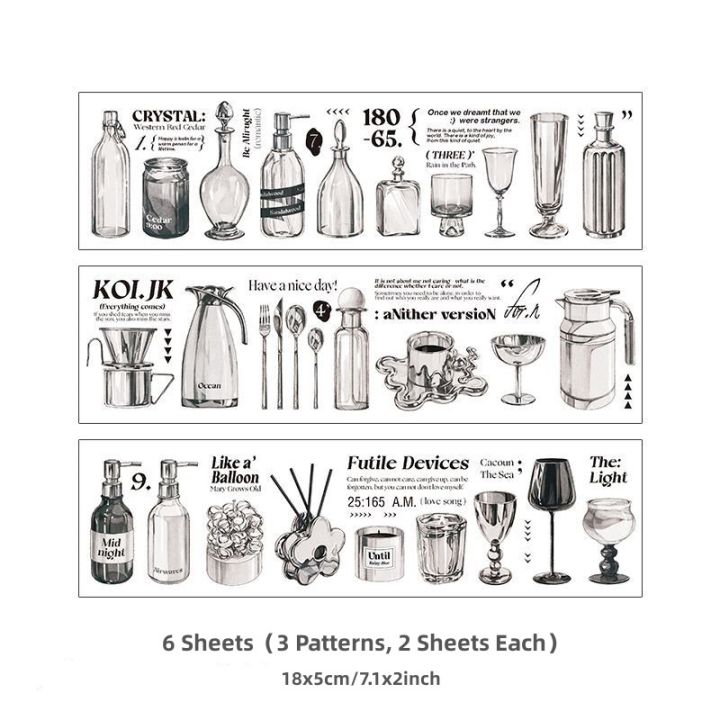 RHS%20Online%206PCS%20Small%20Utensils%20Series%20PET%20Stickers%20Waterproof%20Album%20Diary%20Journal%20Decorative%20Crafts%20Scrapbooking%20DIY%20Sticker%20-%20Image%202