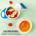 Baby Food Grading Bowl with Masher: Baby Grinding Bowl Set with Ear Sucker: Multi-colour Easy to Use in the Kitchen or Dining Room. 