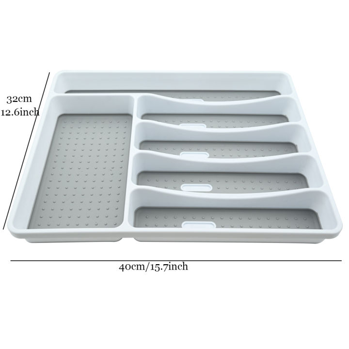 Fork cutlery box household storage box spoon knife divider kitchen drawer compartment cutlery kitchen grey storage tray supply