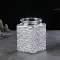 Decorative pattern Vintage jar Handcrafted Organizer  glass Pattern glass Airtight seal Sturdy construction Sealed jar for Home decor Kitchen storage Pantry organization Gift idea Suitable for all. 