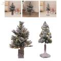 Artificial Christmas Tree with Lights Wooden Base for Bedroom Porch Garden 450mmx450mmx680mm. 