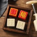 Baking Tools Plastic Moon Cake Mold Mold And 2/4 Stamps 3D Pattern Pastry Mold Flower Shaped Mini Moon Cake Maker Dessert.