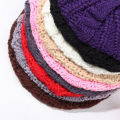 【selevn roind】Winter Warm Vintage Ribbed French Artist Cap Painter Hat Knitted Cap Beret Hat.