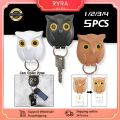 1/5pcs Scary Night Owl Magnetic Key Hooks Adhesive Hold Keychain Key Hanger Will Open Eyes Wall Decorative Hook For Kitchen Home. 