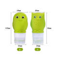 Travel Bottles for Liquids Leak Proof Silicone Cosmetic Travel Containers with Suction Cup for Shampoo Conditioner Toiletries Owl Shaped. 