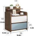 Bedrooms Nightstand Bedside Table Modern Minimalist Shelf Mini Small Simple Storage Storage Cabinet Home Bedroom Bedside Small Cabinet Nightstand Side Table Design by Nahid Furniture24x20x14".