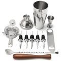 11Pcs 700ML Stainless Steel Cocktail Jigger Mixer Bar Drink Shaker Bartender Set. 