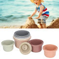 Stacking Cups, Multipurpose Baby Stacking Cups Color Learning for Baby Shower Gifts. 