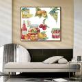 Jam Still Life Patterns Cross Stitch Kits Aida 14ct 16ct 11ct White Canvas Printed Embroidery Sewing Kit DIY Needlework Crafts.