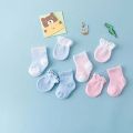 Newborn Anti Scratch Cotton Soft Baby Socks Gloves Sets Solid Color Boys Girls Mittens Suits. 