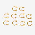【Pre-order】 10 Pcs Stainless Steel Horseshoe Bar Lip Nose Septum Ear Ring Stud Body Piercing. 