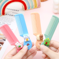 Hair care Hair comb Safey Portable Round head Smooth handle Colorful Comb Cartoon for Daily hair care Maternitycare Toddler hair styling Salon use Travel. 