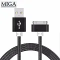 1M USB Cable for iPhone 4 4s iPad 2 3 iPod 30 Pin Metal Plug Charger Sync Cable for iPhone 4 4S Nylon Wire Braided Charging Download Data Cable 3.3 Feet 1 Meter by Metoke - intl. 