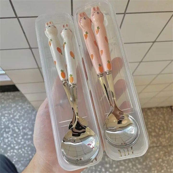 Fork%20Stainless%20Steel%20Material%20Ceramic%20Material%20Boxed%20For%20Easy%20Storage%20Cute%20Decoration%20Catering%20Supplies%20Spoon%20White%20Cutlery%20Set%20-%20Image%202