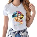 Women T Shirt Love Graphic Printed Fashion Casual Cute 90s Tees Lady Tops Clothing Short Sleeve Female T Shirts Womens T-Shirt.
