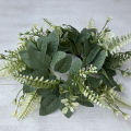 GC 25CM Wedding Candle Rings Artificial Greenery Wreath Wedding For Pillars Farmhouse Wedding Table Party Home Decor. 