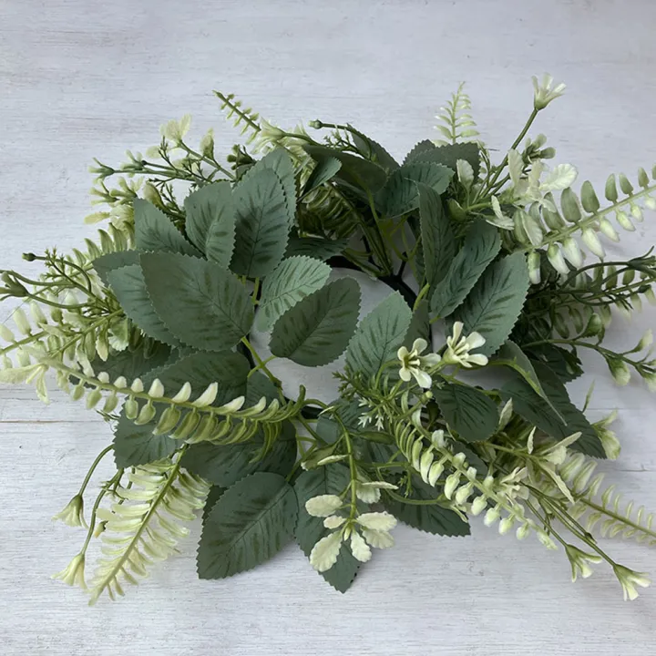 GC%2025CM%20Wedding%20Candle%20Rings%20Artificial%20Greenery%20Wreath%20Wedding%20For%20Pillars%20Farmhouse%20Wedding%20Table%20Party%20Home%20Decor%20-%20Image%204