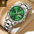 Poedagar PO615 Black Stainless Steel Analog Wrist Watch For Men - Time lovers.