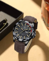 POEDAGAR 895 Man Wristwatch Top Luxury Waterproof Luminous Date Week Watch For Men- Quartz Sport Leather Men's Watches - Watch For Men Time Lovers. 