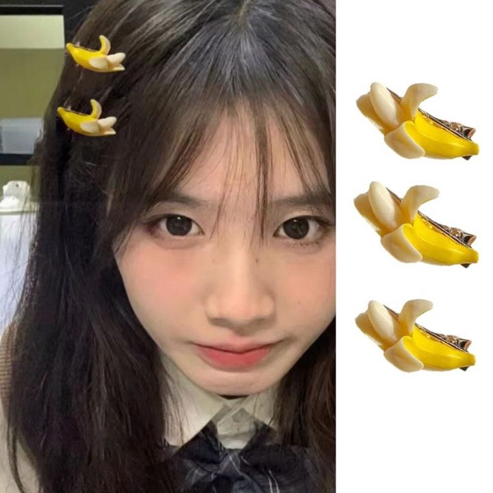 CHANBAEK%20Simple%20Personality%20Child%20Duckbill%20Clip%20Girl%20Hair%20Clip%20Photo%20Props%20Banana%20Fake%20Food%20Simulation%20Food%20Hairpin%20Cute%20Side%20Clip%20Korean%20Style%20Barrette%20Women%20Hair%20Accessories%20-%20Image%207