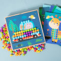 GC Creative Mosaic Puzzle Kid Toy Mushroom Nails Pegboard 3D Jigsaw Toys Puzzle Game Early Learning Educational Toys For Boys Girls.