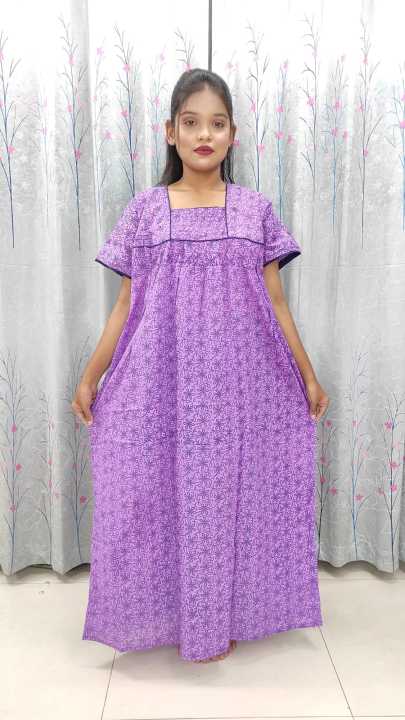 Pure%20Cotton%202-Side%20Zipper%20Mother%20Care%20Maxi%20for%20Women%20%E2%80%93%20Comfortable%20Nursing%20Dress,%20Available%20in%204%20Colors%20-%20Image%202