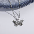 Vintage Hollow Butterfly Pendant Necklace for Women Design Trendy Neck Jewellery. 