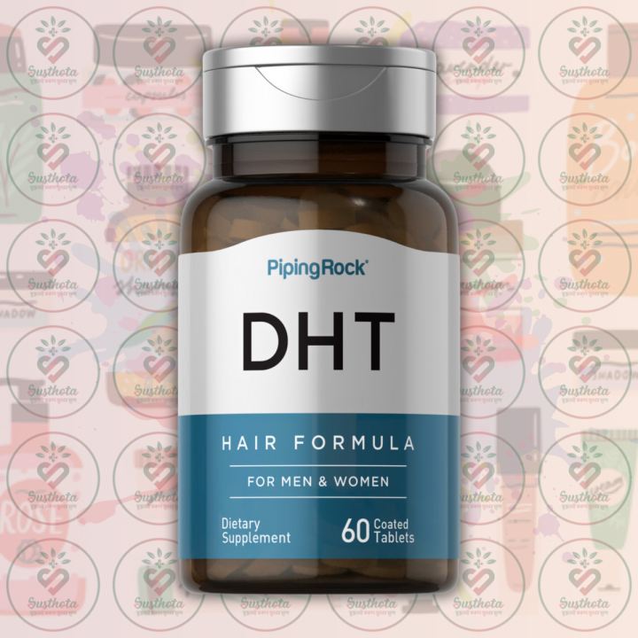 Piping Rock DHT Hair Formula for Men & Women – 60 Coated Tablets – with Saw Palmetto, Pumpkin Seed, Zinc & Selenium – for Hair Growth Support