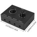 4 Port Audio Switch 3.5mm Audio Switcher Stereo Aux Audio Selector 4 Input 1output/1input 4 Output Audio Switcher Box.