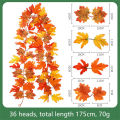 Christmas Garden Decor Thanksgiving Day Fall Leaves Autumn Hanging Vine Wedding Maple Leaf Garland Vine.